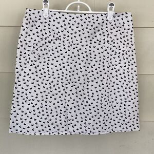 Jules and Leopoldo swan print skirt size 10.  0300